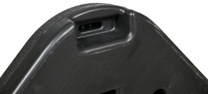 Parasollfot i fire deler, svart plast - Sunlife